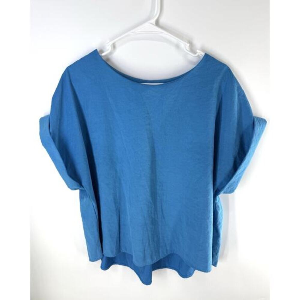 Klesis Good To Go Top Women's Small Relaxed Blue Cuff Sleeve
